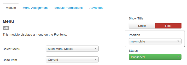 FavThemes tutorial for the main navigation mobile menu
